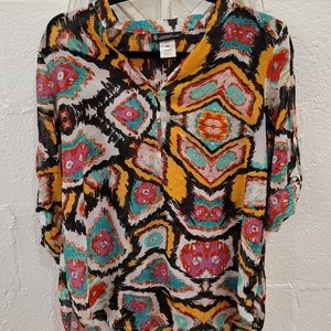 Abstract Tunic Blouse